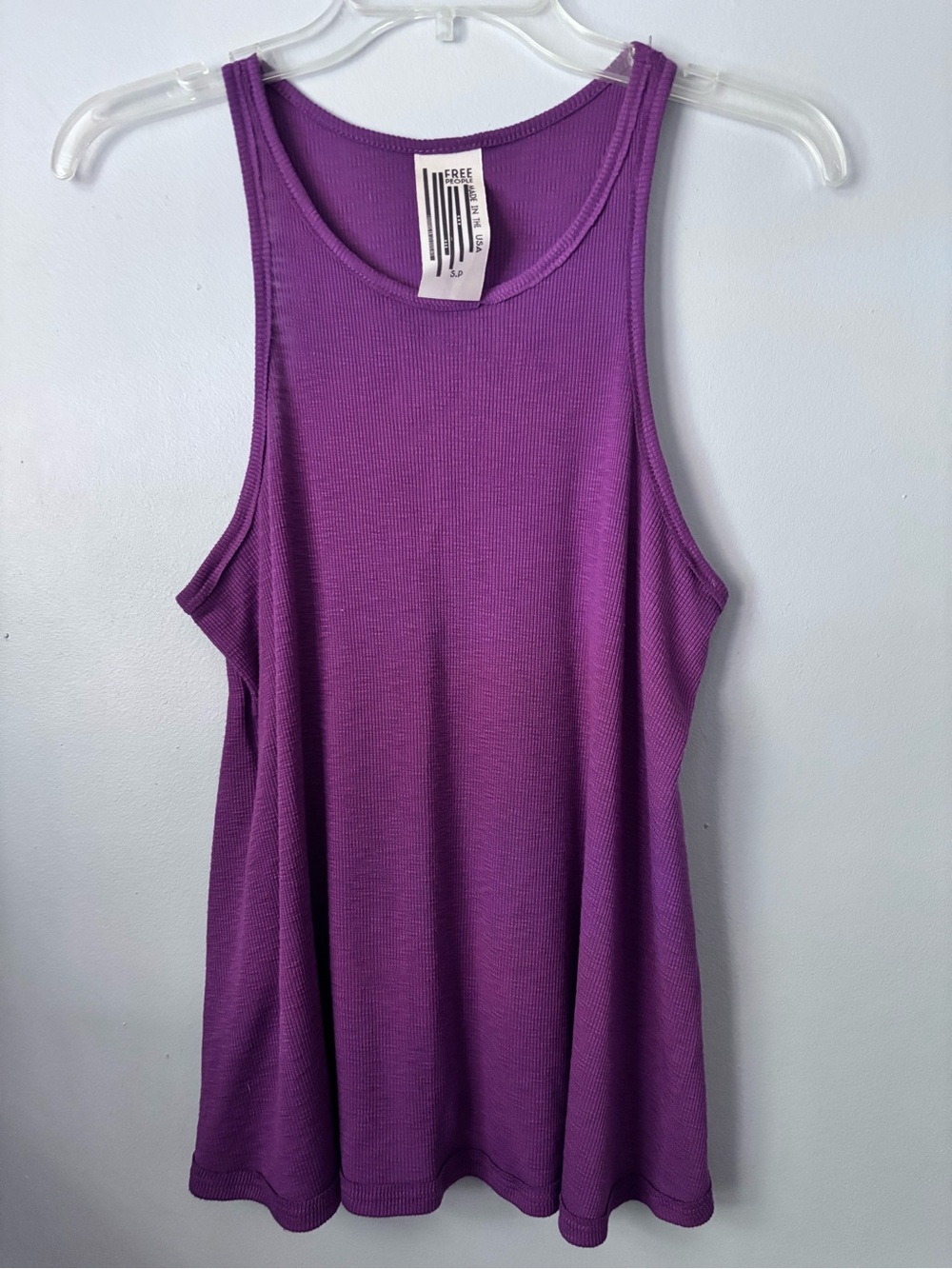 Free People Vivid Magenta Ribbed Tank